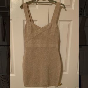 Gold sparkly cocktail dress size 6 (like small)